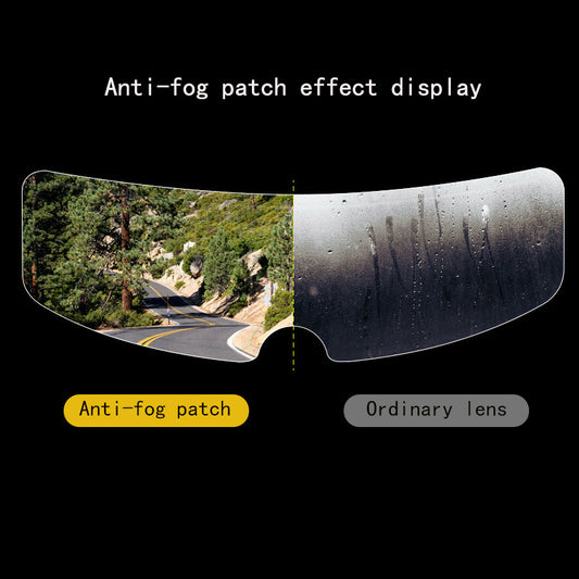 Motorcycle helmet rain and fog film
