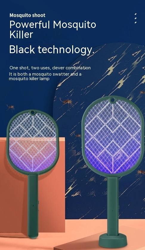 Electric Mosquito Swatter Rechargeable Household Mosquito Killer Lamp