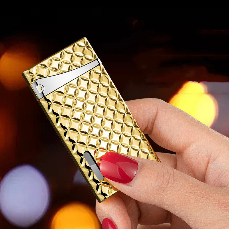 Thin Windproof Red Flame Gas Lighter