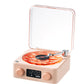Retro Turntable Speaker Wireless Bluetooth 5.0 Vinyl Record Player Stereo Sound With White Noise RGB Projection Lamp Effect