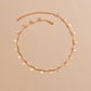 Retro Personality Twin Style Alloy Love Heart Tassel Pendant Gold Chain Adjustable