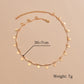Retro Personality Twin Style Alloy Love Heart Tassel Pendant Gold Chain Adjustable