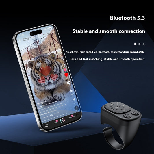 Multifunctional Bluetooth Selfie Stick Video Shutter Ring Remote Control