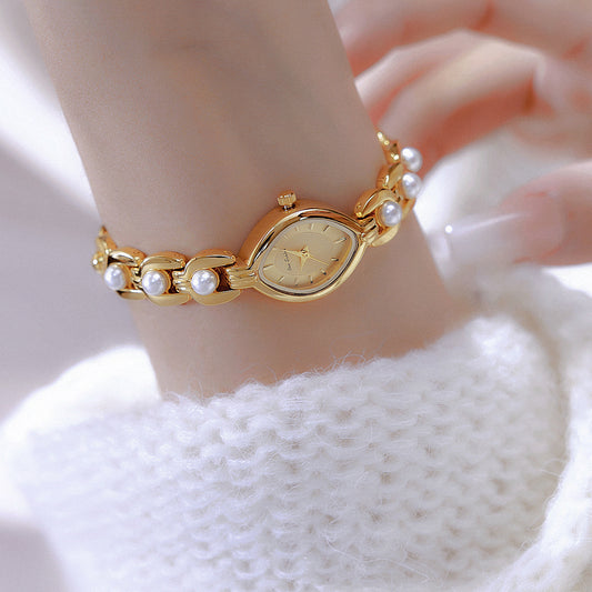 Mid-ancient Light Luxury Imitation Pearl Elegant Women's Watch