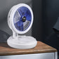 USB Charging Foldable Table Fan Wall Mounted Hanging Ceiling Fan With LED Light 4 Speed Adjustable For Home Room Air Cooler Fan