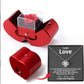 Fashion Jewelry Box Red Apple Christmas Gift Necklace Eternal Rose For Girl Mother's Day Valentine's Day Gifts With Artificial Flower Rose Flower Jewelry Box
